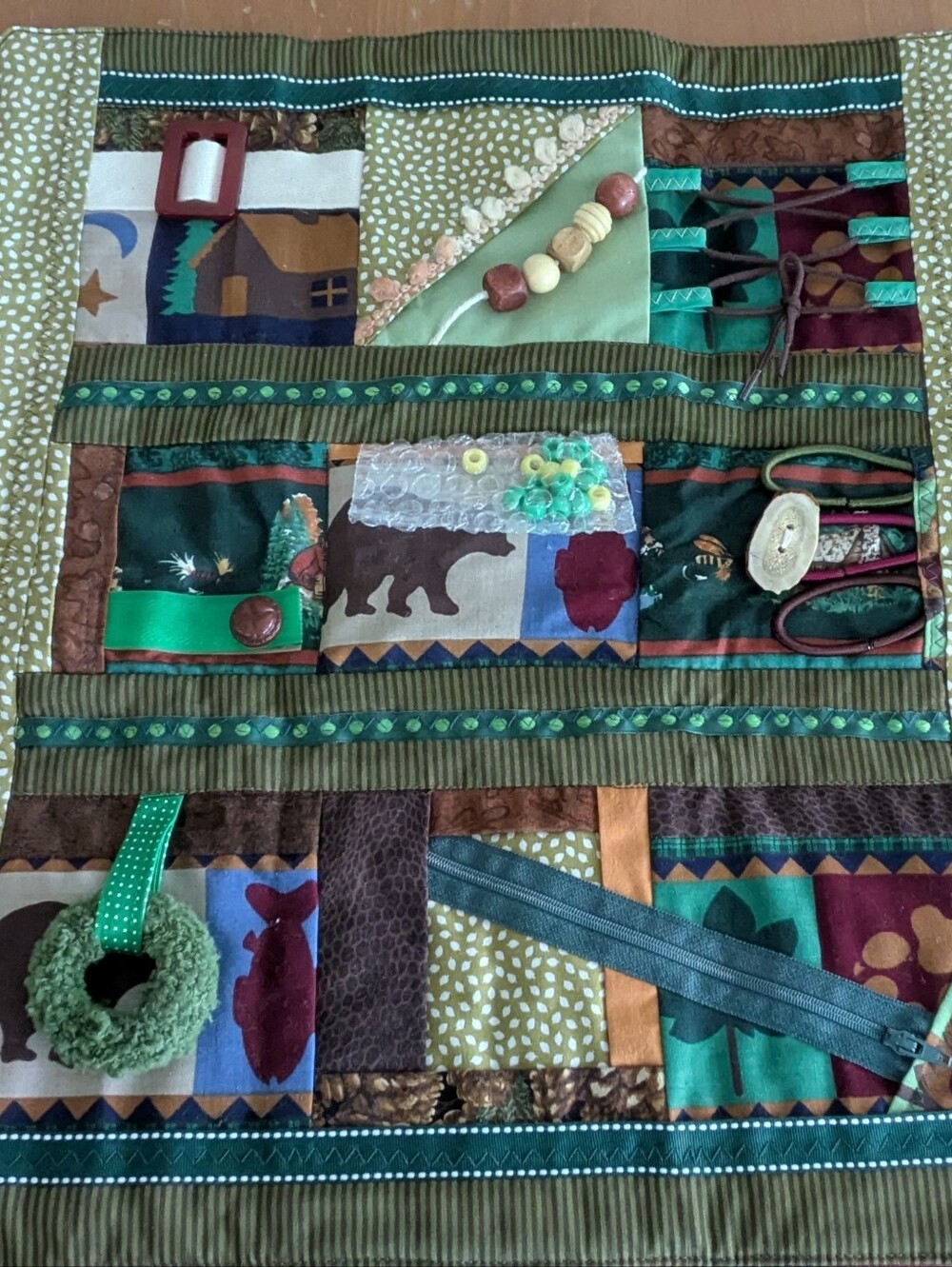 Dementia/Alzheimer/Autism Fidget Activity Sensory Mat - Hunting Theme